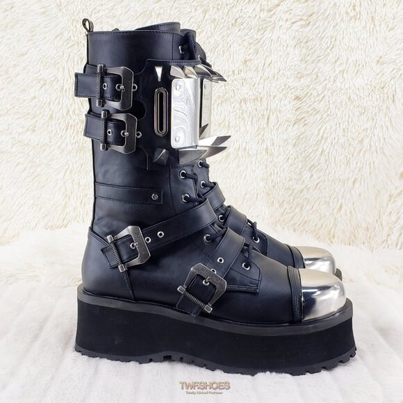 Gravedigger Goth Punk Heavy Metal Spiked Boots Restocked New main image 9